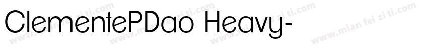 ClementePDao Heavy字体转换